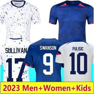 2023 22 Camisa de futebol da seleção feminina dos EUA 20 Trinity Rodman 16 Rose Lavelle 10 Lindsey Horan 12 Alana Cook 23 Emily Fox 13 Alex Morgan Home Away