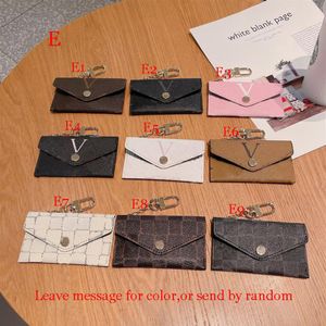 Leather Unisex Designer Key Pouch Fashion Purse keyrings Mini Wallets Coin Credit Card Holder 6 styles epacket194h