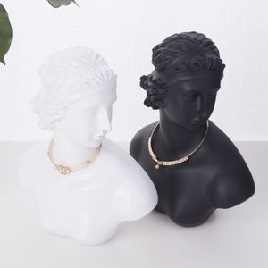 Smycken standly harts H21cm halsband örhängen smycken kit display skulptur kreativ mannequin smycken show stativ modell fönster för kvinnor 230728