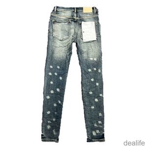 Mens Designer Viola Jeans Hip-Hop Moda Cerniera Buco Lavaggio Jean Pantaloni Retro Strappato Cucitura Uomo Motocicletta Cool Slim Pant Sky Blue per Donna Opx2