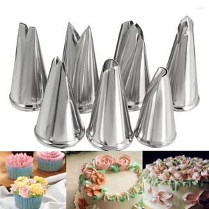 Baking Moulds 7 Pcs/set Leaf Tips Icing Piping Nozzles Fondant Cake Decorating Pastry Sets Tools Bakeware