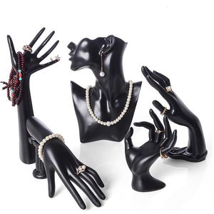 Jewelry Stand ly Resin Earrings Ring Necklace Bracelet Jewelry Display 5 Style Mannequin 3 Colors Stand Holder Bangle Watch Jewelry Storage 230728