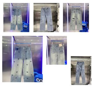 Fashion Loose Women Jeans denim byxor avslappnad hög midja gata slitage bred ben jean kvinnlig byxor raka denim byxor 4 stilar lyxmärke byxor storlek s-l