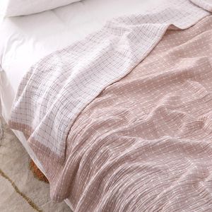 Cobertores de verão colchas de algodão xadrez para cama de casal sofá 150 200 230 alta qualidade