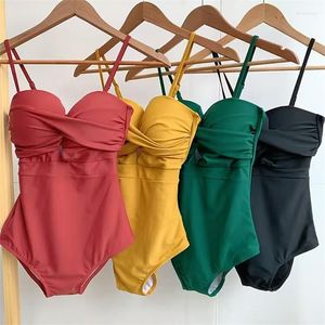 Costumi da bagno da donna Costume da bagno da donna Triangolo intero Nero Bianco Giallo Bikini sexy Costume da bagno alla moda Abbigliamento da spiaggia