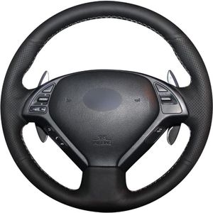 Крышка рулевого колеса DIY сшита вручную кожаную автомобильную крышку для Infiniti G37 G35 EX35 EX25 EX37 Q60 QX50 Q40 IPL G1888