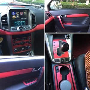 Per Chevrolet CAPTIVA 2012-2017 Pannello di controllo centrale interno Maniglia per porta 3D 5D Adesivi in fibra di carbonio Decalcomanie Car styling Accessor281a