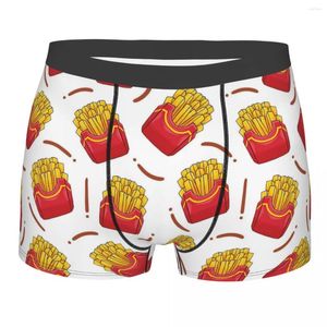 Underpants French Pommes Muster Geschenke Atembaumstrahl männliche Unterwäsche Print Shorts Boxer Slips