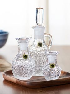 Bottiglie di stoccaggio Bottiglia di aceto di cristallo fatta a mano Vaso di spezie per insalata di salsa di soia