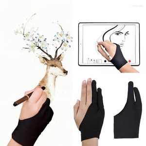 Disposable Gloves 1PC Black Two-finger Anti-fouling Glove 3 Sizes For Artistic Design Graphic Tablet Home Right And Left Hand