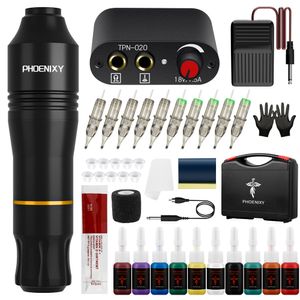 Tattoo Machine Tattoos Kit Tattoos Machine Set Complete Beginner Tattoos Pen Set Permanent Makeup Accessories Stick and Punk Pigment 230728