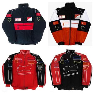 F1 team racing padded jacket full embroidered logo autumn and winter jacket302M