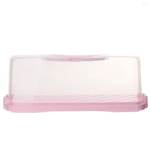 Gift Wrap Cake Carry Box Clear Stand Dessert Servering Platter med handtag och cupcake hållare pajer Display Base ()