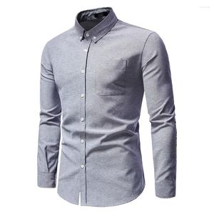 Mäns casual skjortor 2023 Spring Fashion Oxford Shirt Arm Water Drop Ethnic Style Color Matching Långärmad