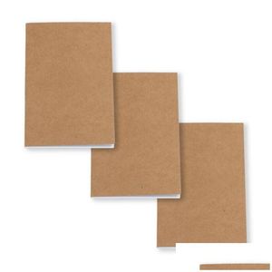 Blocos de notas página em branco Kraft Notebook cor sólida para estudantes crianças em idade escolar escrevendo livros artigos de papelaria drop entrega escritório negócios ind ot1v7