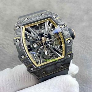 RMF 12-01 İNOLLU OUT SAT İZLE SWISS Yüzen Tourbillon Manuel Sargı Hareketi Altın Karbon TPT Safir Kristal Cam Doğal Kauçuk Kemer