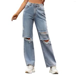 Womens Designer Fashion Top Quality Jeans Spring and Summer Trendsetters Street Hipster Classic tidigare sett breda benbyxor för kvinnor Hög midja