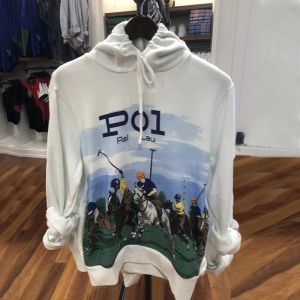 Męski z kapturem pullover pełny wzór Polos Polos Polak Sweet Drukujący Druku