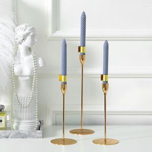 Candle Holders Nordic Light Luxury Holder Decoration Creative Home Desktop Metal Shooting Props Setting Table