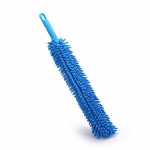 4pcs Car Wheel Cleaning Tool Wash Brush Flexible Extra Long Soft Microfiber Noodle Chenille Cleaner Accessorie blue266D