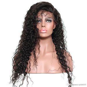 PRE PLUCKED Glueless Full Spets Human Hair Wigs For Women 250 Density Brazilian Curly Full Spets Wig Wig With Baby Hair210s