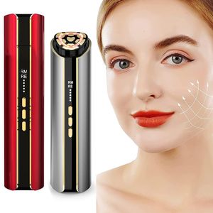 Face Massager Multi polar Pulse Electroporation RF Beauty Instrument EMS Skin Tighten Machine LED Red Blue Light Lifting 230728