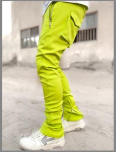 Мужские брюки уличная одежда мульти -карманы Caro arem ip op повседневный мужской трек Джоерс Брюки Фазия Араджуку мужчины