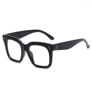 Sonnenbrille in quadratischer Anti-Blaulicht-Brille Damen Herren 2023 Hochwertige Computer-Übergroße ästhetische Niete Uv400