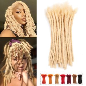 Hårbulkar dreadlocks brasilianska 100 mänskliga 613 blond strand virkning flätan loc förlängning 0 6 cm kinky flätning buntar grossist 230728