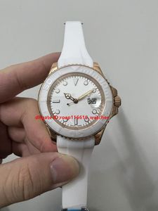 男性用の時計自動高品質の時計116655ラバーホワイトブレスレットセラミックウォッチリング40mmサファイアラミナスカップルウォッチ