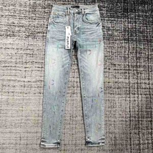 2023 Purple-Bran* Men Designer AntieagingスリムフィットカジュアルジーンズPU2023900サイズ30-32-34-38J9xa