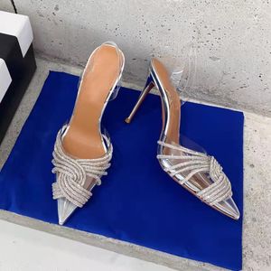 Дизайнер для обуви дизайнер бренд женский насос туфли на высокие каблуки прозрачные сандалии slingbacks Упомянутые ноги для вечеринки свадебная обувь дамы 230729