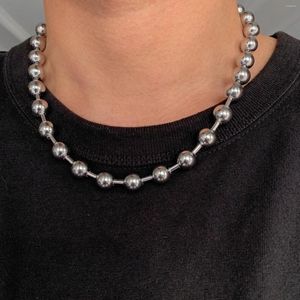 Chains Custom Size 7-40inch Silver Color Stainless Steel 8mm/10mm/12mm Wide Ball Bead Link Chain Necklace For Women Men