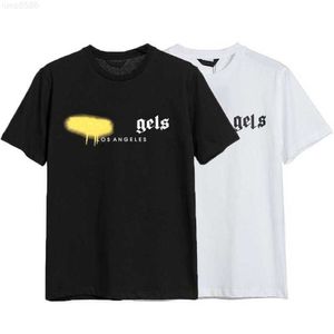 Tasarımcı Pa T Shirt Lüks Marka Giyim Gömlek Sprey Kalp Mektubu Pamuk Kısa Kollu İlkbahar Yaz Gelgit Erkekler Kadın Teesc2QB