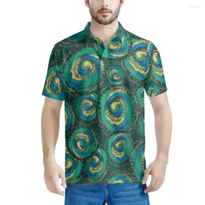 Polo da uomo Personalità Bandhnu Plangi Polo con motivo tie-dye Uomo Maniche corte Casual Sottile Antirestringimento Asciugatura rapida Tempo libero all'aperto