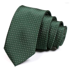 Bow Ties 2023 Men 6CM Green Tie High Quality Business Suit Work Neck For Fashion Formal Necktie Male Slim With Gift Box