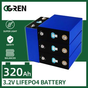 320AH LIFEPO4 Batteri 3.2V litiumjärnfosfatbatteri 4/8/16/32 st för EV RV Golf Cart Boat Solar System Kompletta celler