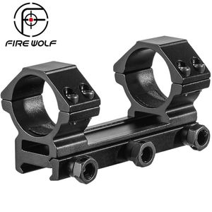Caça 30mm Double Scope Rings Higher Mount para Dovetail Ring 20mm Weaver Rail Hunting Riflescope Caza Accessories