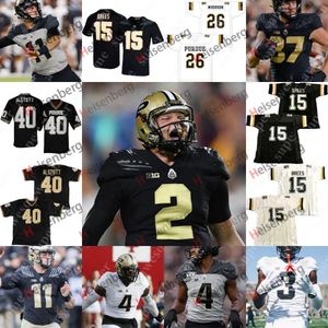Purdue Boilermakers Football Jersey Hudson Card Jack Plummer Aidan O'Connell Dylan Downing Payne Durham Drew Brees Rondale Moore Mike Alstott Rod Woodson