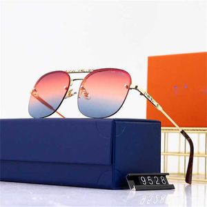 52% скидка оптом из новых океанских пленок Tide Glasses Net Red Live солнцезащитные очки женские безрамные металлические солнцезащитные очки