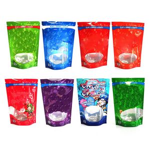 Package bag packing Strong sealing Bags resealable Packages aluminium foil Kids Sour 500mg share and enjoy wholesale