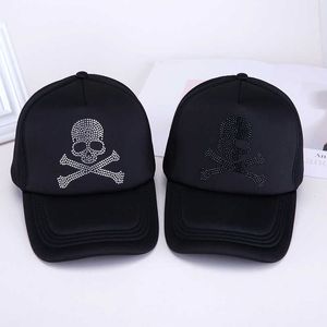 Summer Korean Hat Mmj Baseball Cap D9 Couple Men and Women Double Gun Tide Skull