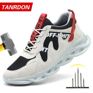Safety Shoes Lightweight Men Safety Shoes Steel Toe Cap Work Shoes Puncture-Proof Security Work Sneakers Anti-smash Protective Shoes 230729