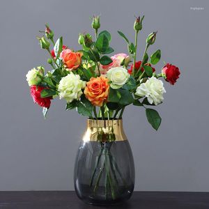 Flores decorativas Flor artificial para decoração de buquê de casamento falso como decoração de casa real plantas sala de estar interior