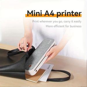 PeriPage A40 Thermotintenloser tragbarer Drucker, kabelloser mobiler BT-Reisedrucker, kompatibel mit Android und iOS, unterstützt 2''/3''/4'' Papierbreite, mobiler Drucker