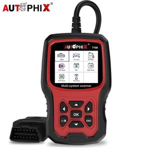 Lettori di codici Strumenti di scansione Autophix 7150 OBD2 Scanner Lettore di sistema completo Olio EPB ETCS BMS Reset Strumento di diagnosi auto professionale324G