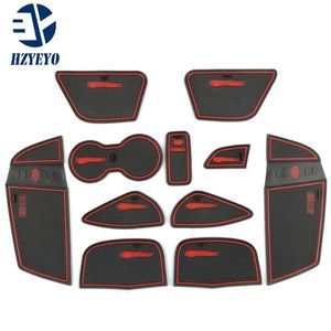 11 PCS Red Blue Rubber Non-Slip Car Interior Door Pad Cup Mat Tank Pad Car Accessories For Ford For Focus 2012 D9009259F