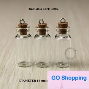 Quatily Glass Test Tube Bottle With Cork for Pendants Mini 50st 3ml Mini Small Glass Flaskor Injektionsflaskor med korkar dekorativa korkade och grossist