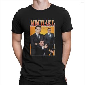 Erkek Tişörtleri Michael Scohomage ofis gömleği saf pamuklu vintage t-shirts Crewneck TV şovu tees kısa kollu giyim hediyesi