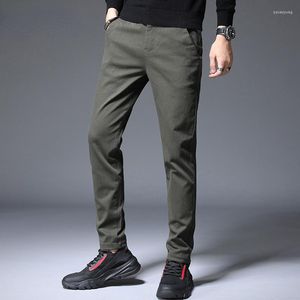 Men's Pants 2023 Spring Summer Classic Elastic Thin Casual Mens Business Dress Slim Fit Jogger Stretch Long Trousers Male